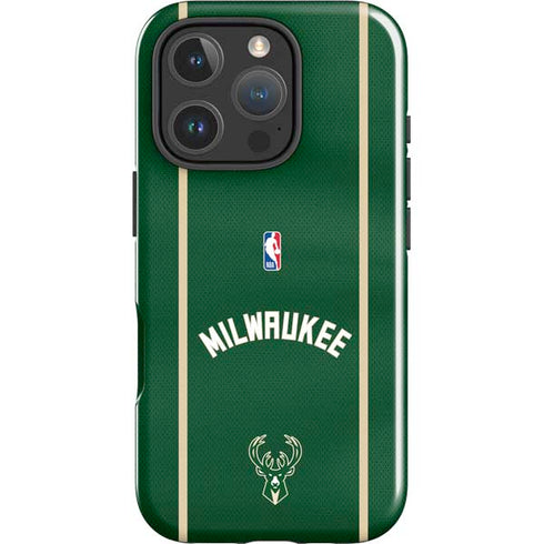NBA Milwaukee Bucks Jersey iPhone 16 Pro Max Impact Case
